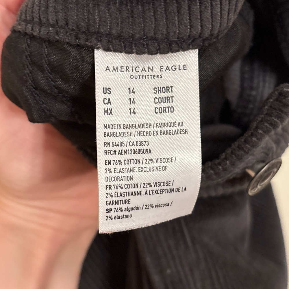 American Eagle Curvy Super High Rise Baggy Wide Leg corduroy pants - Picture 6 of 6